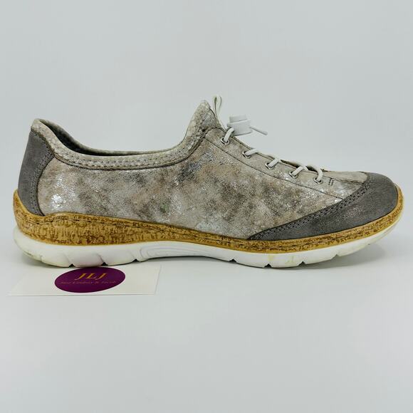 Rieker Women's Nikita N42K6 Gray Slip On Comfort Sneakers Size 42 EU/ 10-10.5 US - Picture 7 of 12